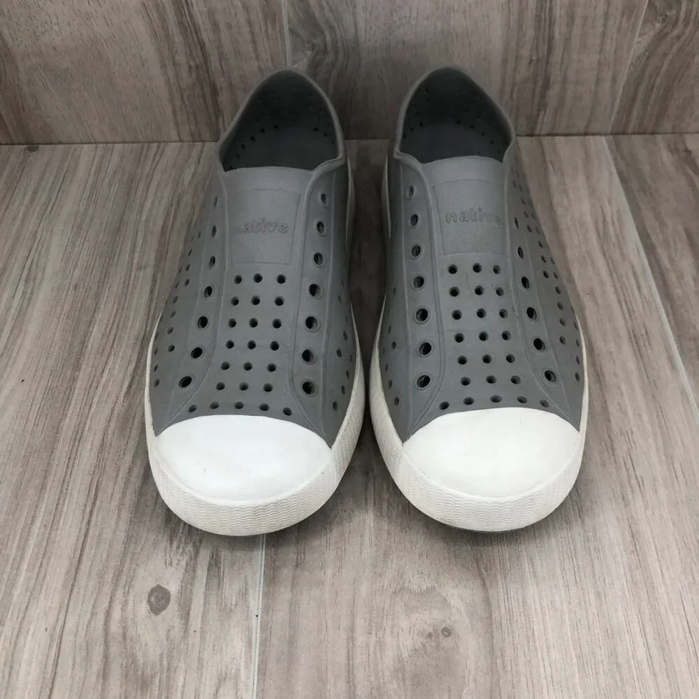 Native Shoes Kids Junior 5 Jefferson Gray Rubber Slip On Waterproof